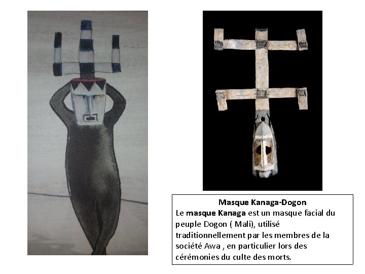 Masque Kanaga-Dogon Le masque Kanaga est un masque facial du peuple Dogon ( Mali),