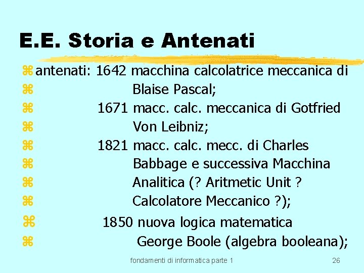 E. E. Storia e Antenati z antenati: 1642 macchina calcolatrice meccanica di z Blaise