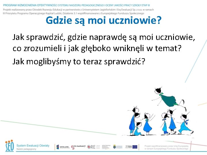 Gdzie są moi uczniowie? Jak sprawdzić, gdzie naprawdę są moi uczniowie, co zrozumieli i