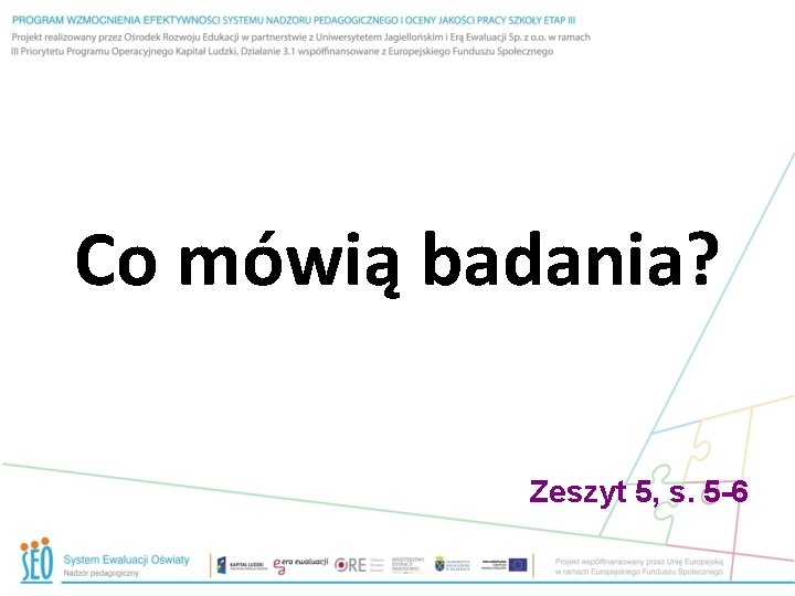 Co mówią badania? Zeszyt 5, s. 5 -6 