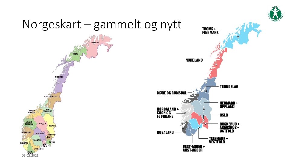 Norgeskart – gammelt og nytt 08. 03. 2021 