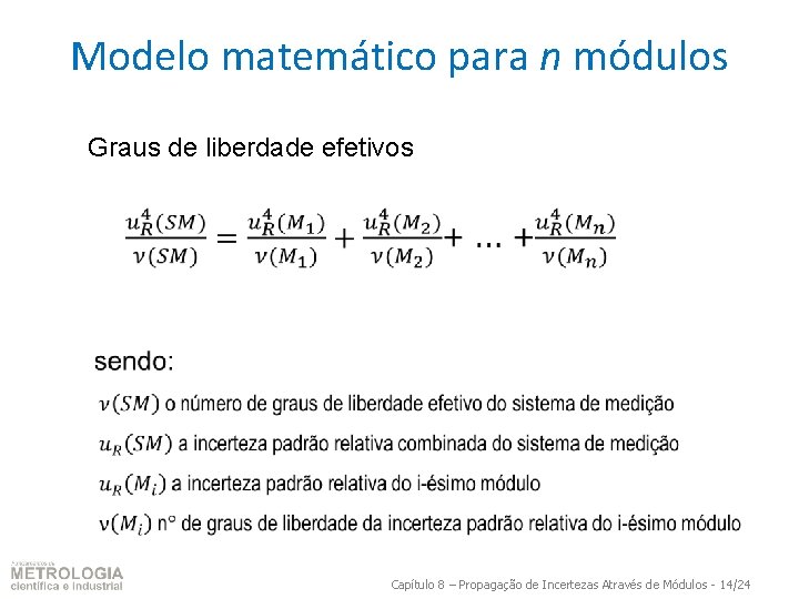 Modelo matemático para n módulos Graus de liberdade efetivos Capítulo 8 – Propagação de