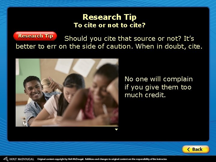 Research Tip To cite or not to cite? Should you cite that source or