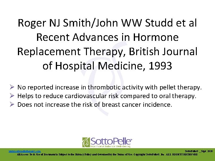 Roger NJ Smith/John WW Studd et al Recent Advances in Hormone Replacement Therapy, British
