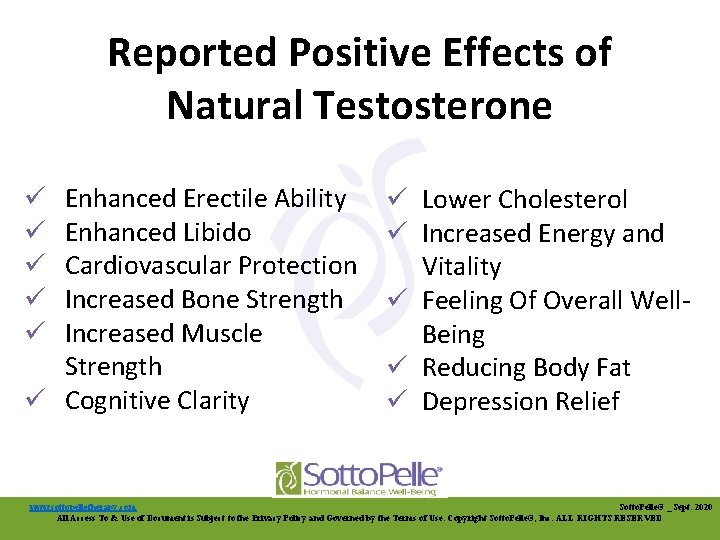 Reported Positive Effects of Natural Testosterone Enhanced Erectile Ability Enhanced Libido Cardiovascular Protection Increased