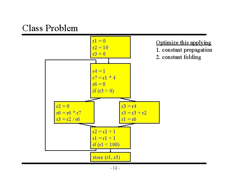 Class Problem r 1 = 0 r 2 = 10 r 3 = 0