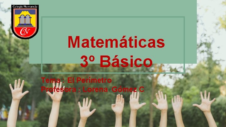Matemáticas 3º Básico Tema : El Perímetro Profesora : Lorena Gómez C 