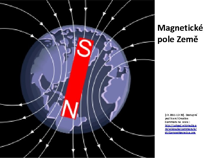 Magnetické pole Země [cit. 2011 -12 -30]. Dostupné pod licencí Creative Commons na www.