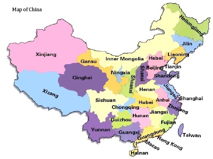 Map of China 