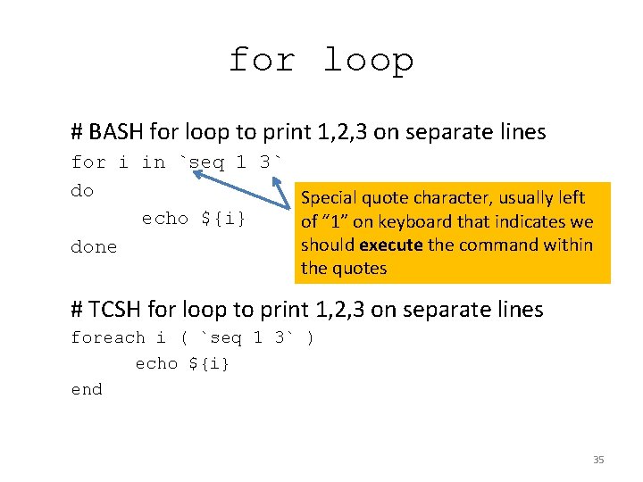 for loop # BASH for loop to print 1, 2, 3 on separate lines for loop # BASH for loop to print 1, 2, 3 on separate lines