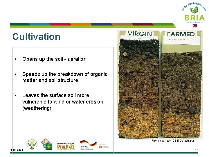 Cultivation • Opens up the soil - aeration • Speeds up the breakdown of