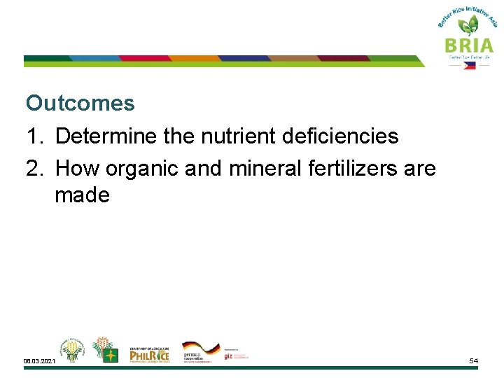 Outcomes 1. Determine the nutrient deficiencies 2. How organic and mineral fertilizers are made