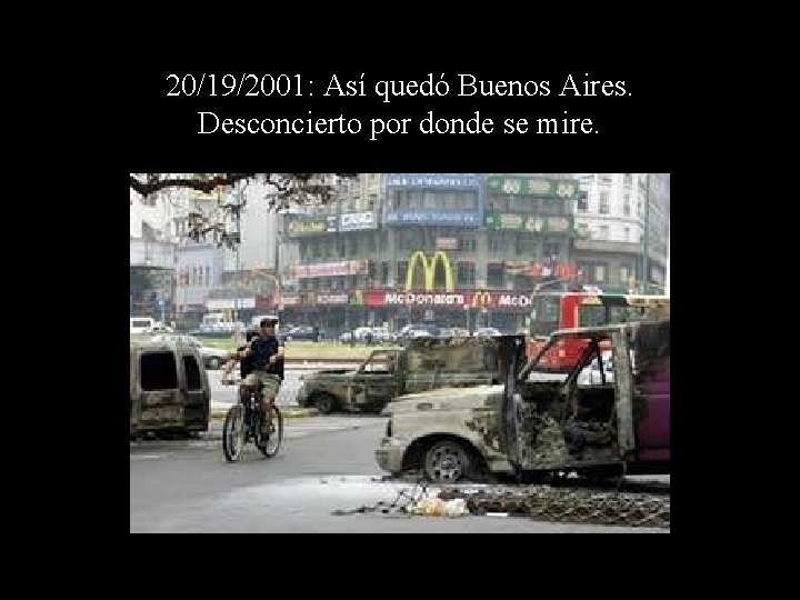 20/19/2001: Así quedó Buenos Aires. Desconcierto por donde se mire. 