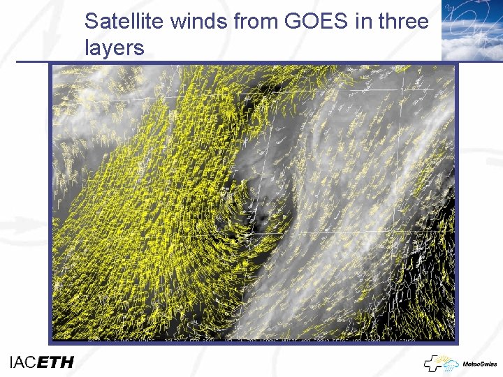 Satellite winds from GOES in three layers 