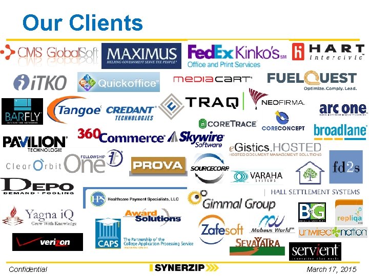 Our Clients Confidential March 17, 2015 