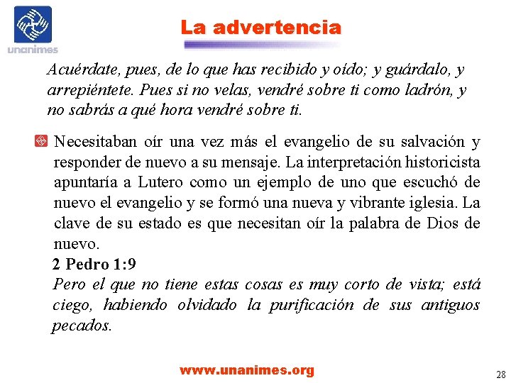La advertencia Acuérdate, pues, de lo que has recibido y oído; y guárdalo, y La advertencia Acuérdate, pues, de lo que has recibido y oído; y guárdalo, y
