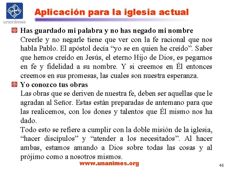 Aplicación para la iglesia actual Has guardado mi palabra y no has negado mi Aplicación para la iglesia actual Has guardado mi palabra y no has negado mi