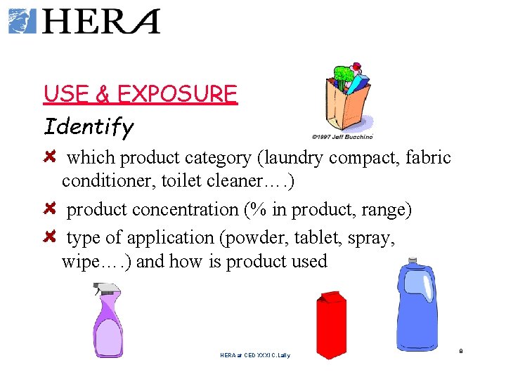 USE & EXPOSURE Identify which product category (laundry compact, fabric conditioner, toilet cleaner…. )