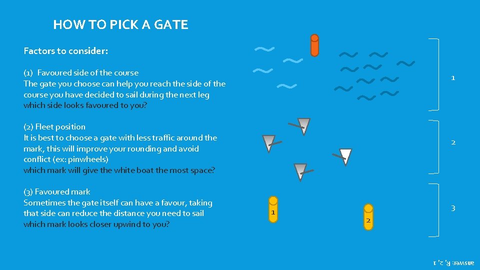 HOW TO PICK A GATE Factors to consider: (1) Favoured side of the course HOW TO PICK A GATE Factors to consider: (1) Favoured side of the course