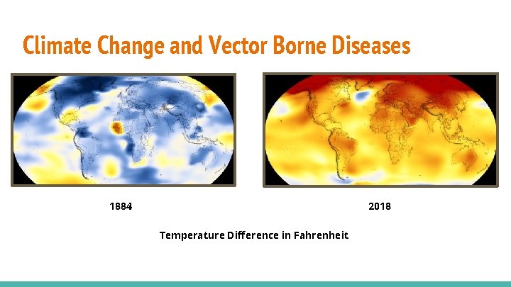 Climate Change and Vector Borne Diseases 2018 1884 Temperature Difference in Fahrenheit 