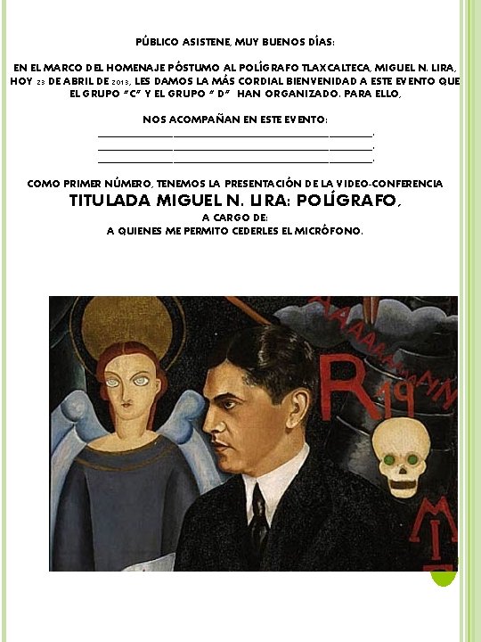 PÚBLICO ASISTENE, MUY BUENOS DÍAS: EN EL MARCO DEL HOMENAJE PÓSTUMO AL POLÍGRAFO TLAXCALTECA,