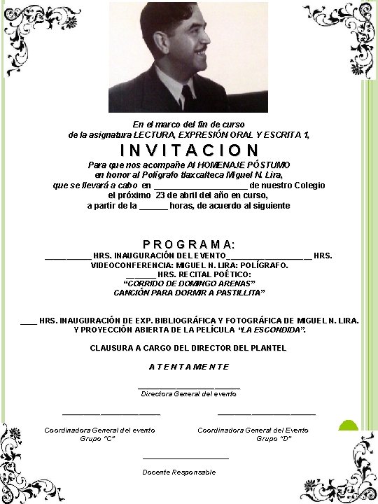 En el marco del fin de curso de la asignatura LECTURA, EXPRESIÓN ORAL Y