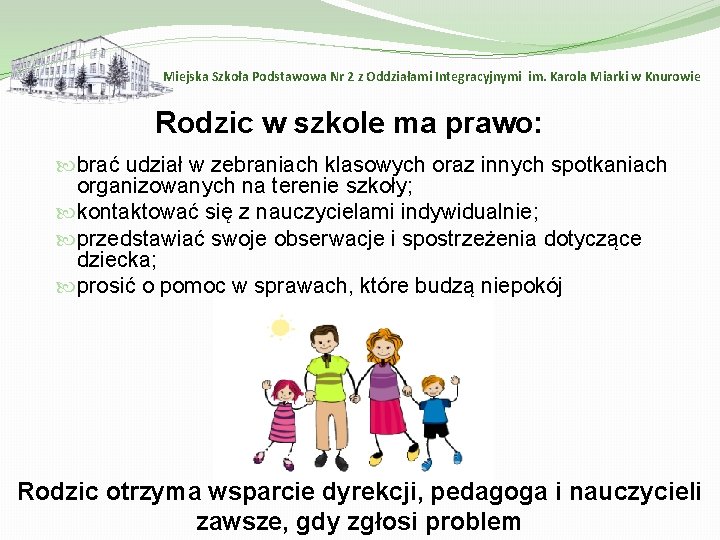 Miejska Szkoła Podstawowa Nr 2 z Oddziałami Integracyjnymi im. Karola Miarki w Knurowie Rodzic