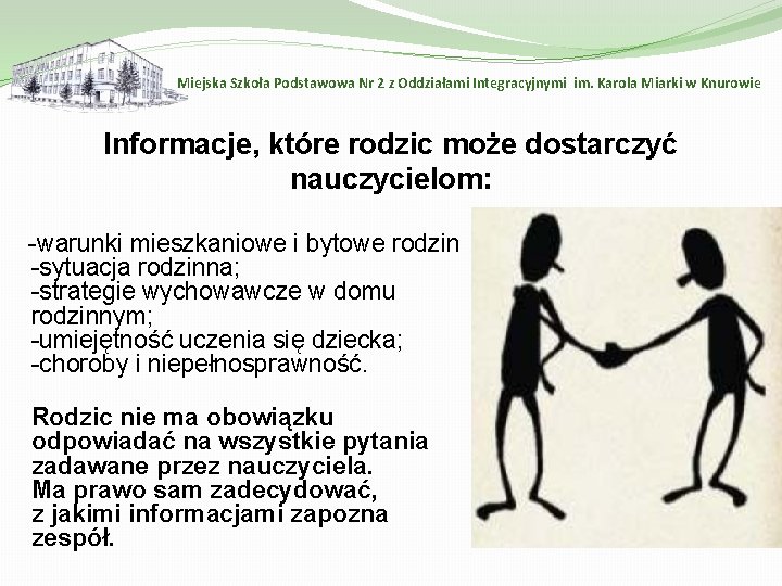 Miejska Szkoła Podstawowa Nr 2 z Oddziałami Integracyjnymi im. Karola Miarki w Knurowie Informacje,