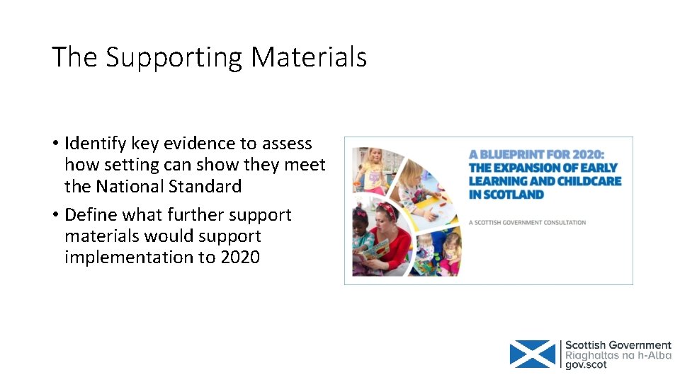 The Supporting Materials • Identify key evidence to assess how setting can show they