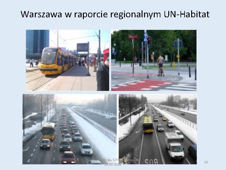 Warszawa w raporcie regionalnym UN-Habitat 70 -lecie Oddziału SITK w Warszawie 28. 09. 2016