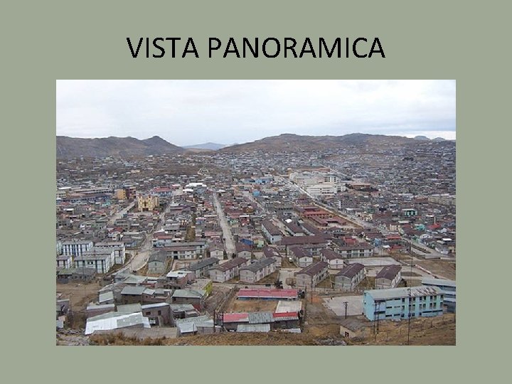 VISTA PANORAMICA 