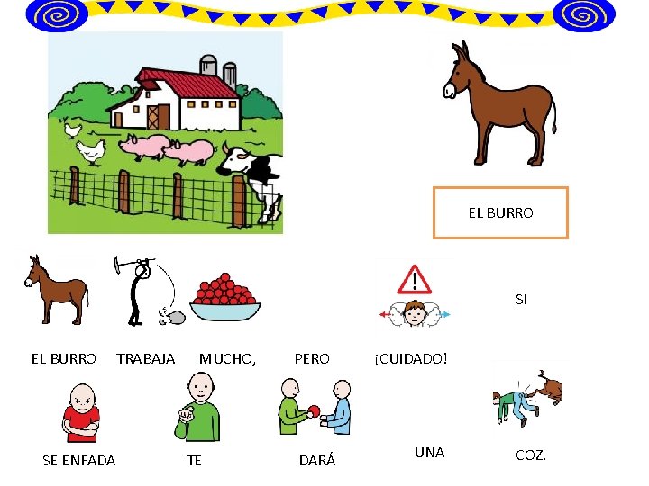 EL BURRO SI EL BURRO SE ENFADA TRABAJA MUCHO, TE PERO DARÁ ¡CUIDADO! UNA