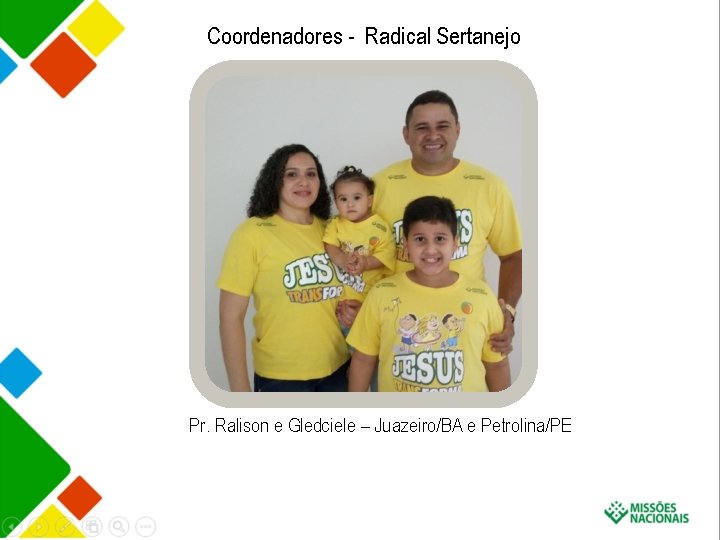 Coordenadores - Radical Sertanejo Pr. Ralison e Gledciele – Juazeiro/BA e Petrolina/PE 