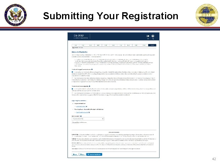Submitting Your Registration 42 Submitting Your Registration 42