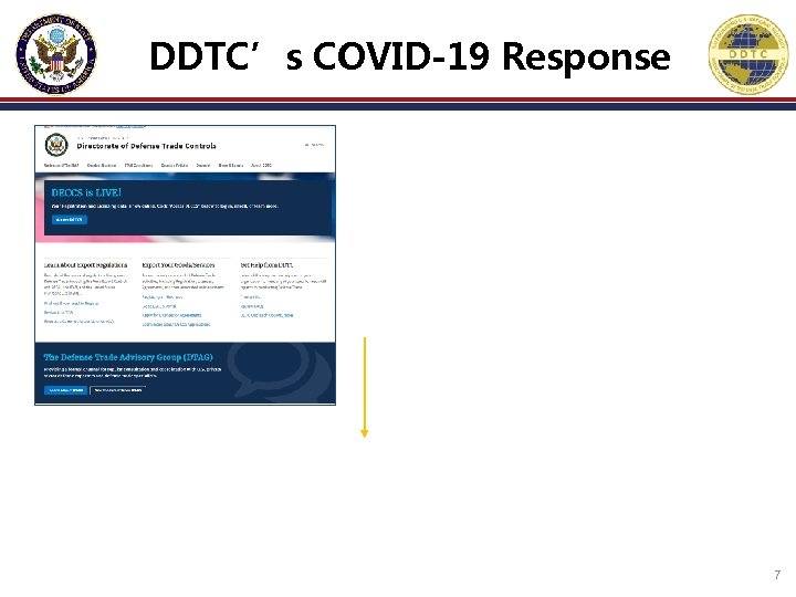 DDTC’s COVID-19 Response 7 DDTC’s COVID-19 Response 7