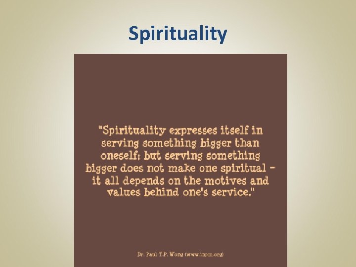 Spirituality 