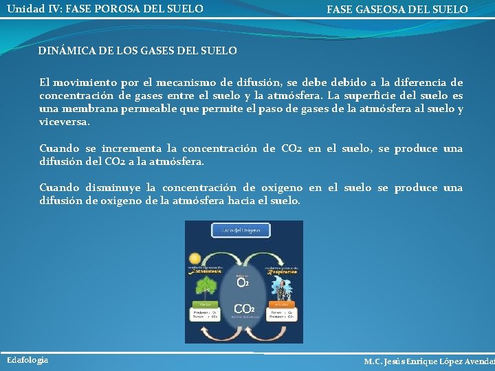 Unidad IV: FASE POROSA DEL SUELO FASE GASEOSA DEL SUELO DINÁMICA DE LOS GASES