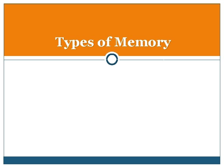 Types of Memory 