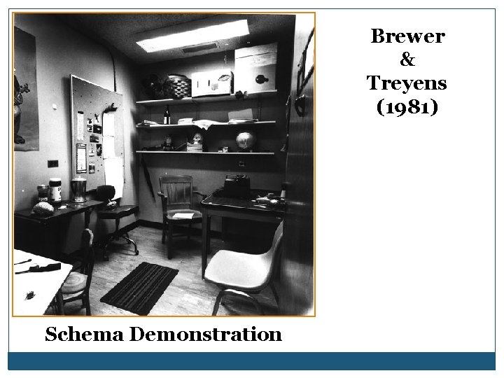 Brewer & Treyens (1981) Schema Demonstration 