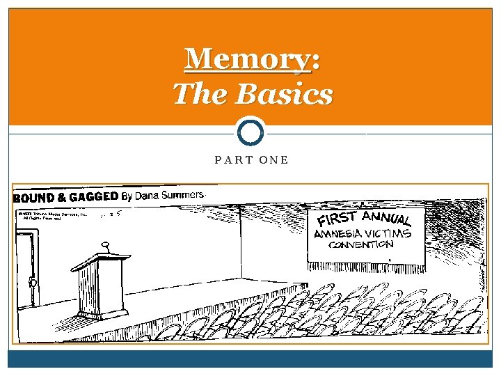 Memory: The Basics PART ONE 