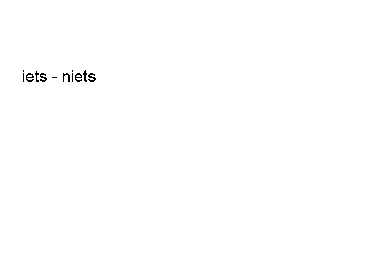 iets - niets 