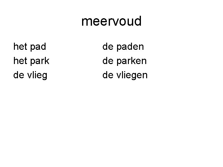 meervoud het park de vlieg de paden de parken de vliegen 