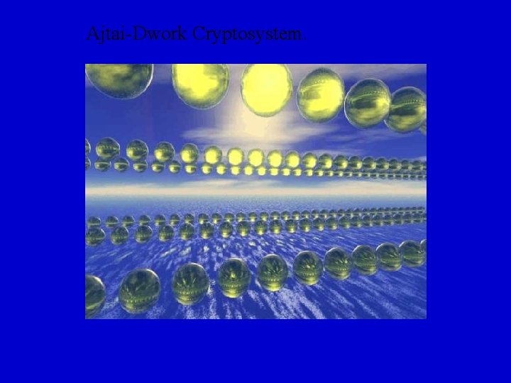 Ajtai-Dwork Cryptosystem. 