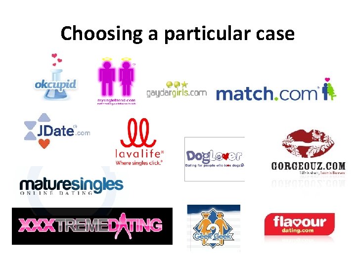 Choosing a particular case 
