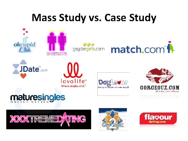 Mass Study vs. Case Study 