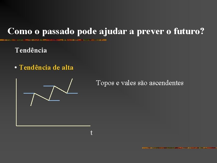 Como o passado pode ajudar a prever o futuro? Tendência • Tendência de alta