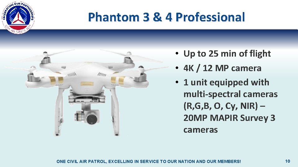 Phantom 3 & 4 Professional • Up to 25 min of flight • 4