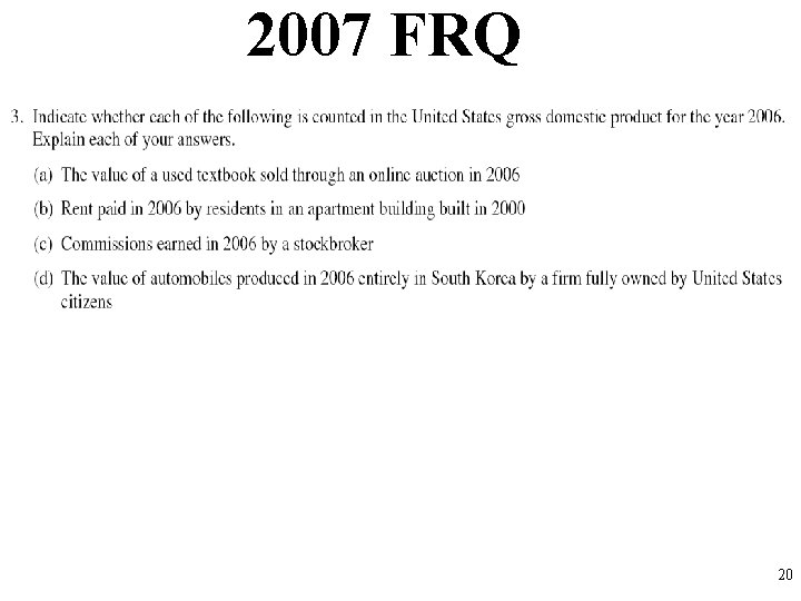 2007 FRQ 20 