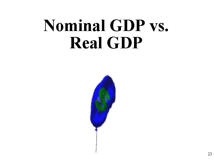 Nominal GDP vs. Real GDP 23 