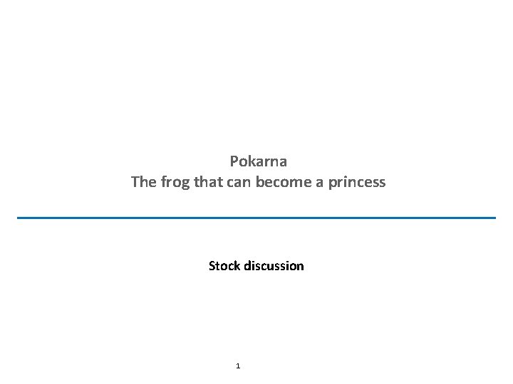 Pokarna The frog that can become a princess Stock discussion 1 